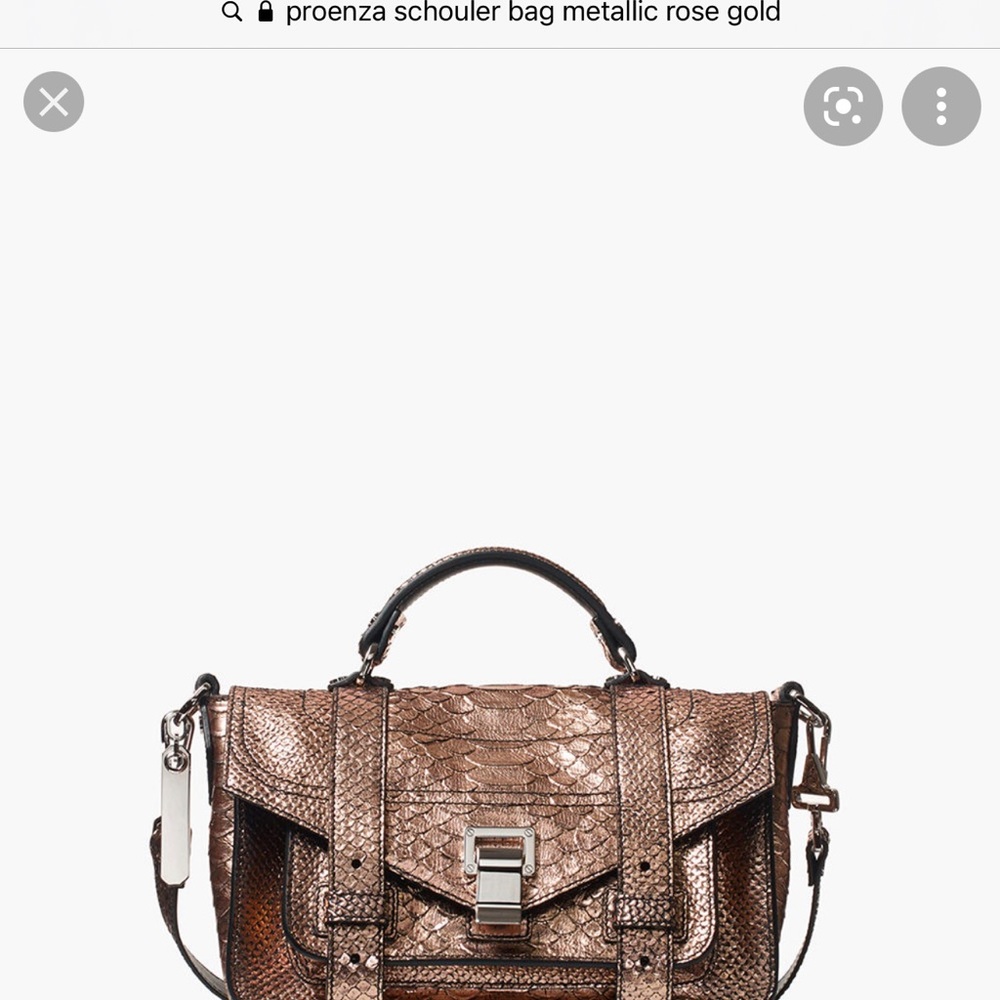 ISO- Proenza Schouler python rose gold large PS1